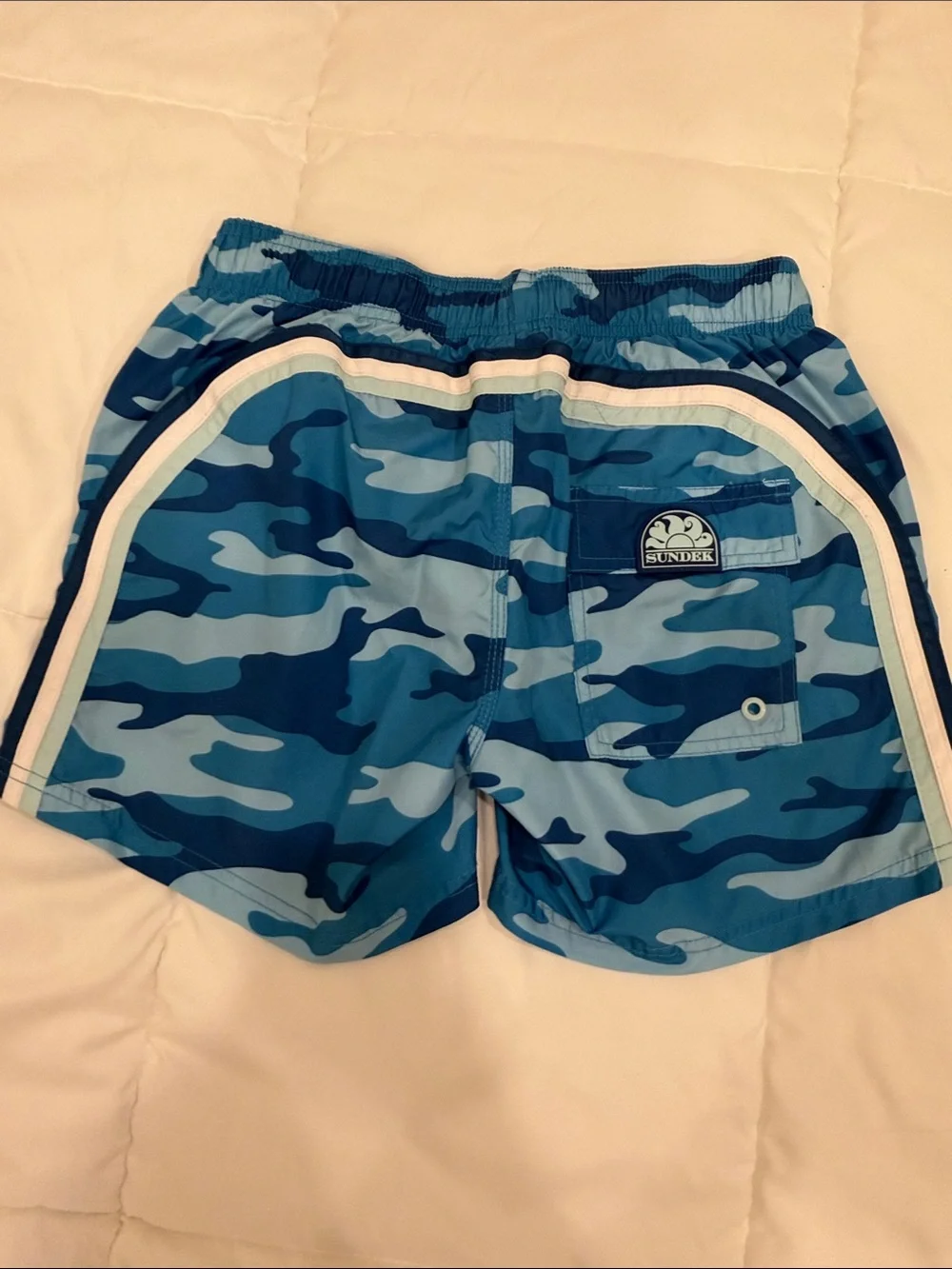 Sundek Blue Camo Swim Shorts
